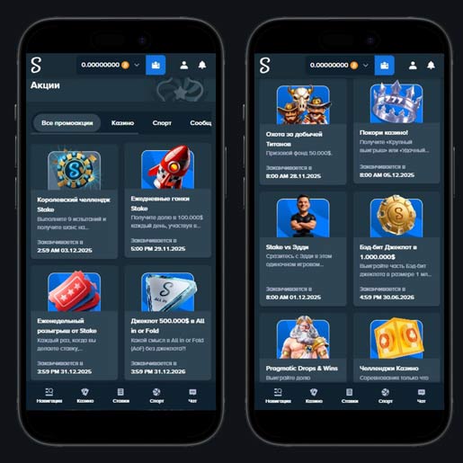 Акции в казино Стейк