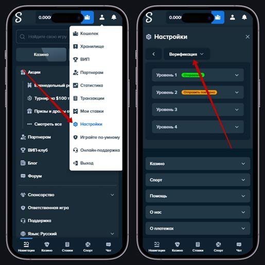 Процедура верификации на сайте